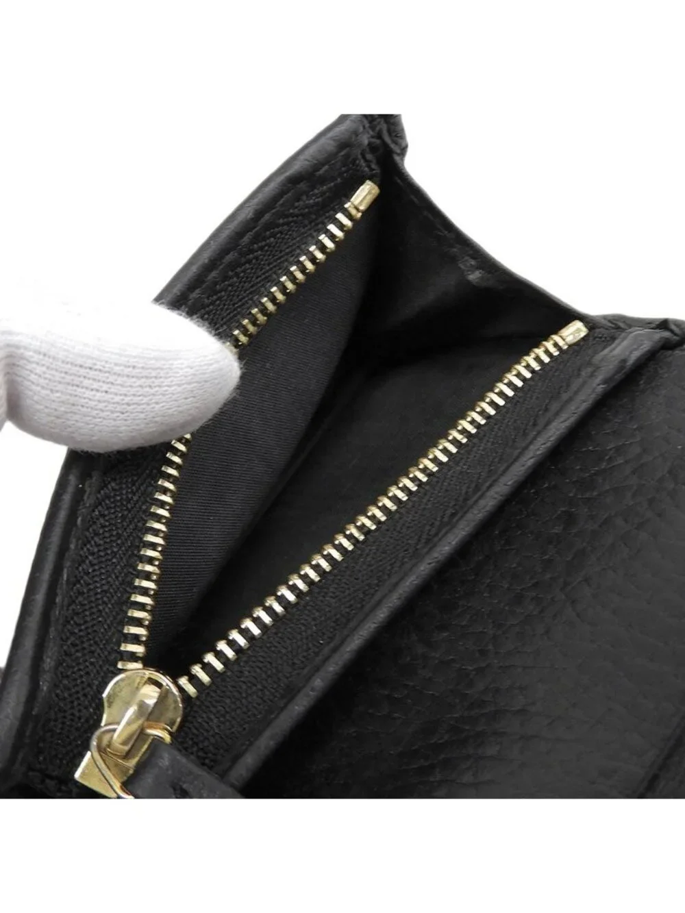 Gucci Petit Marmont Bifold Leather Wallet Compact Black - Picture 7 of 10